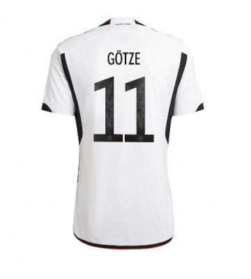 Germany Mario Gotze #11 Replica Home Stadium Shirt World Cup 2022 Short Sleeve